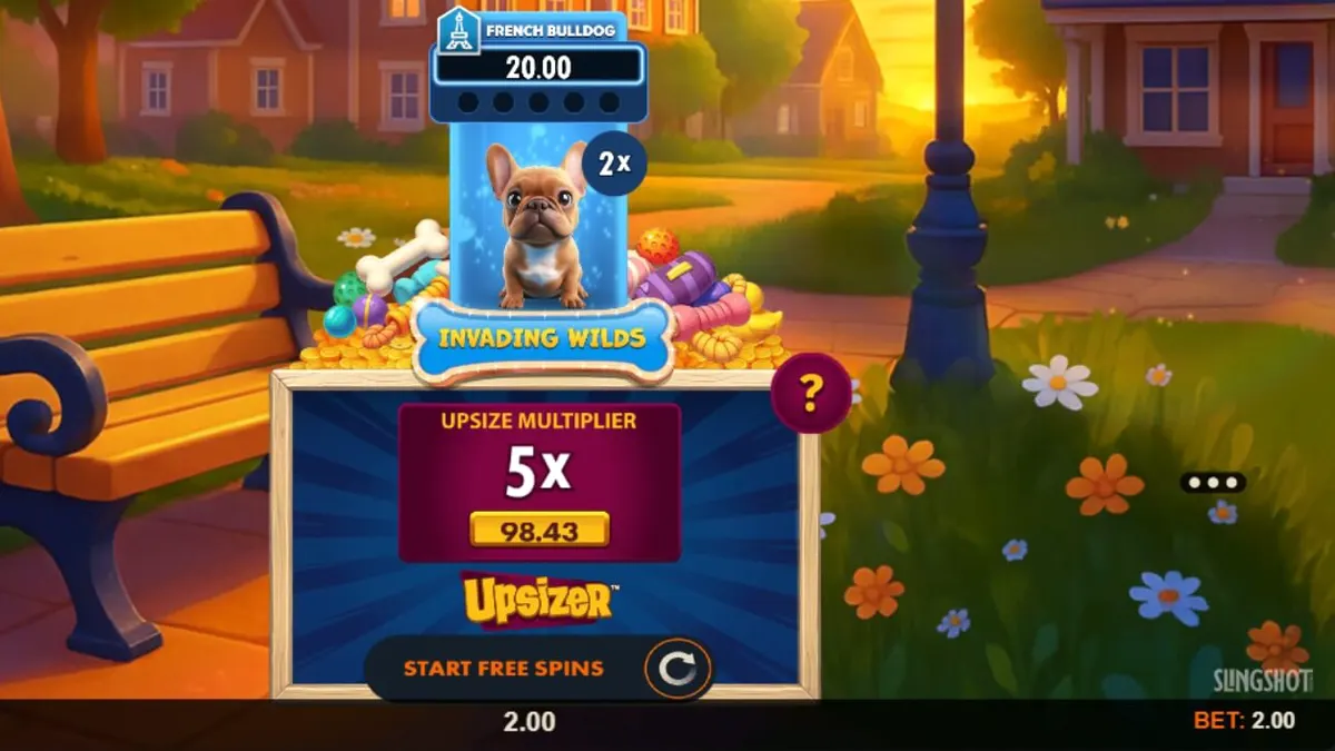 Tampilan visual karakter anjing dalam slot Paw Pack Assembl’Em™